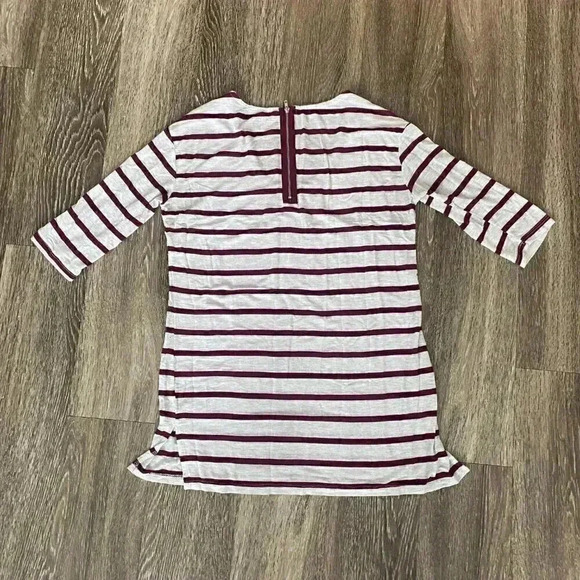 Womens Red and Grey Stripe Tunic - M - Picture 5 of 7